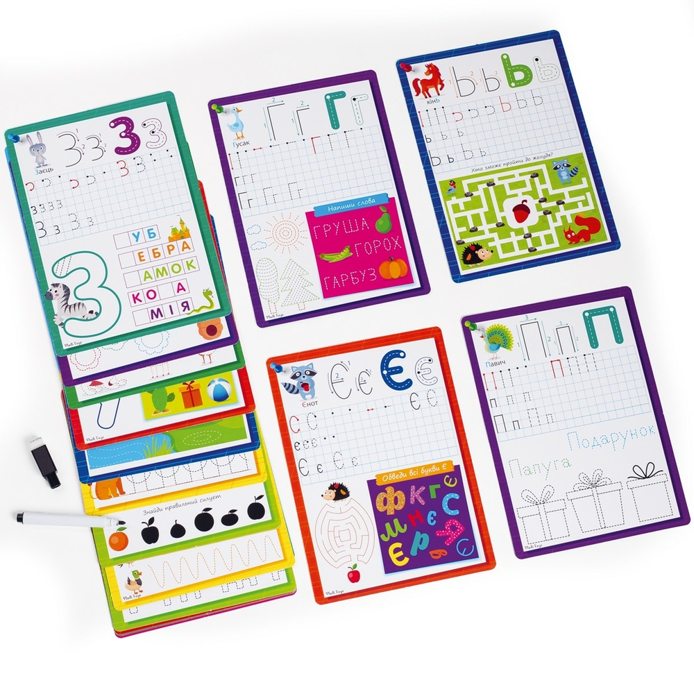 Фото, Видеообзоры гра настільна «готуємось до школи: абетка» vt5010-21