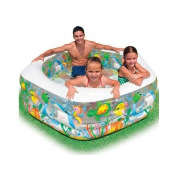 Дитячий надувний басейн Intex 56493 «Океанський Риф», 191 х 178 х 61 см