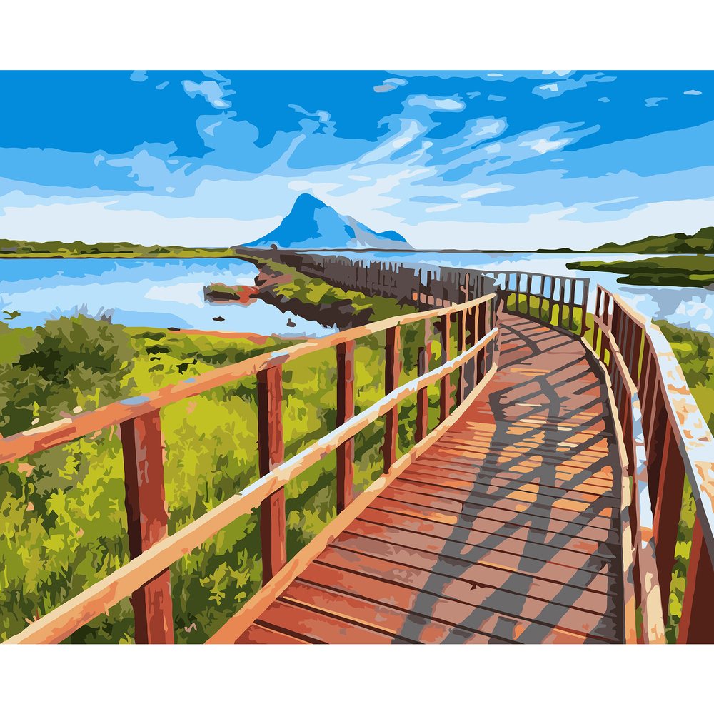 Фото, Відеоогляди картина за номерами strateg преміум міст вгору з лаком розміром 40х50 см va-3209