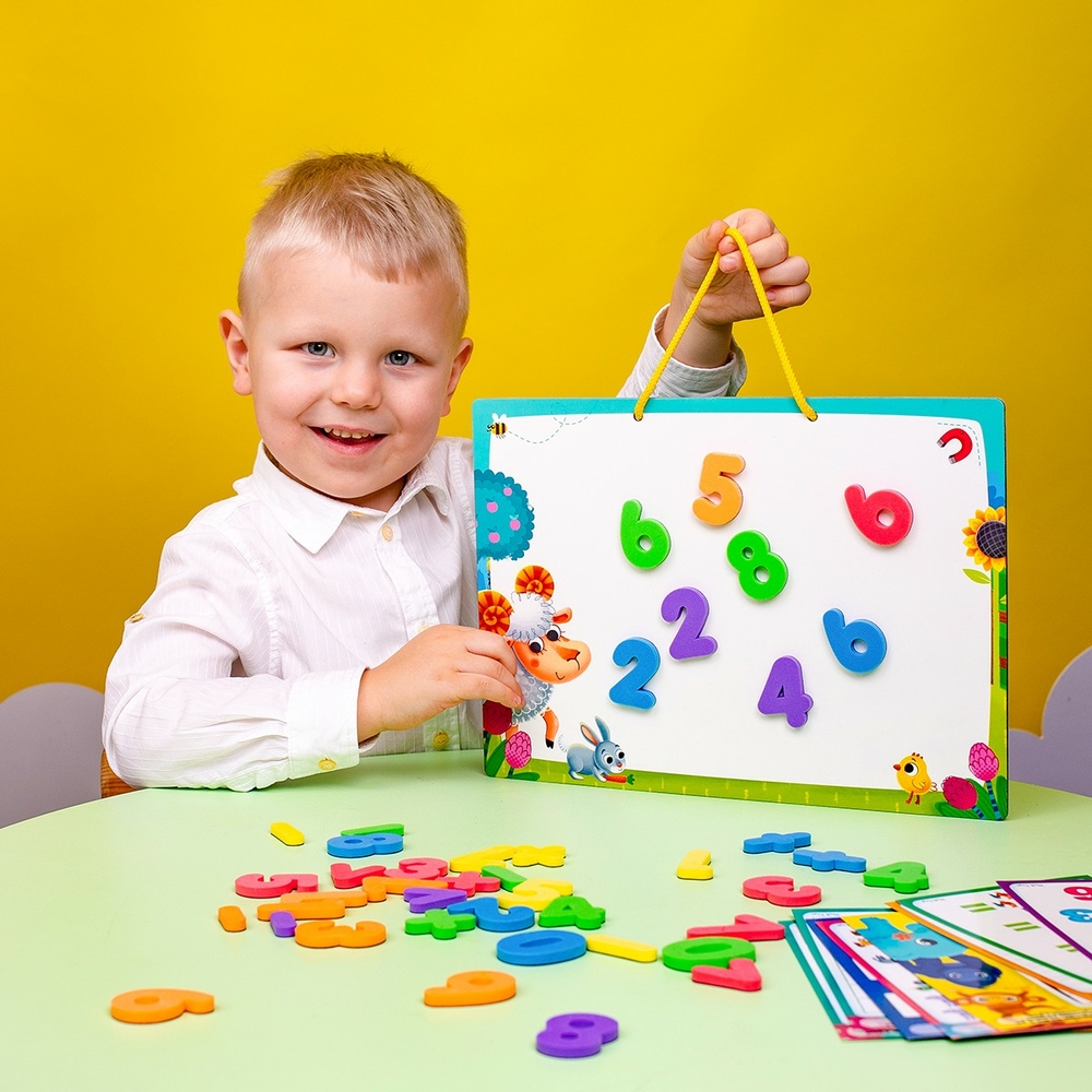 Фото, Видеообзоры магнітний набір «математика з маркером» vt5411-16