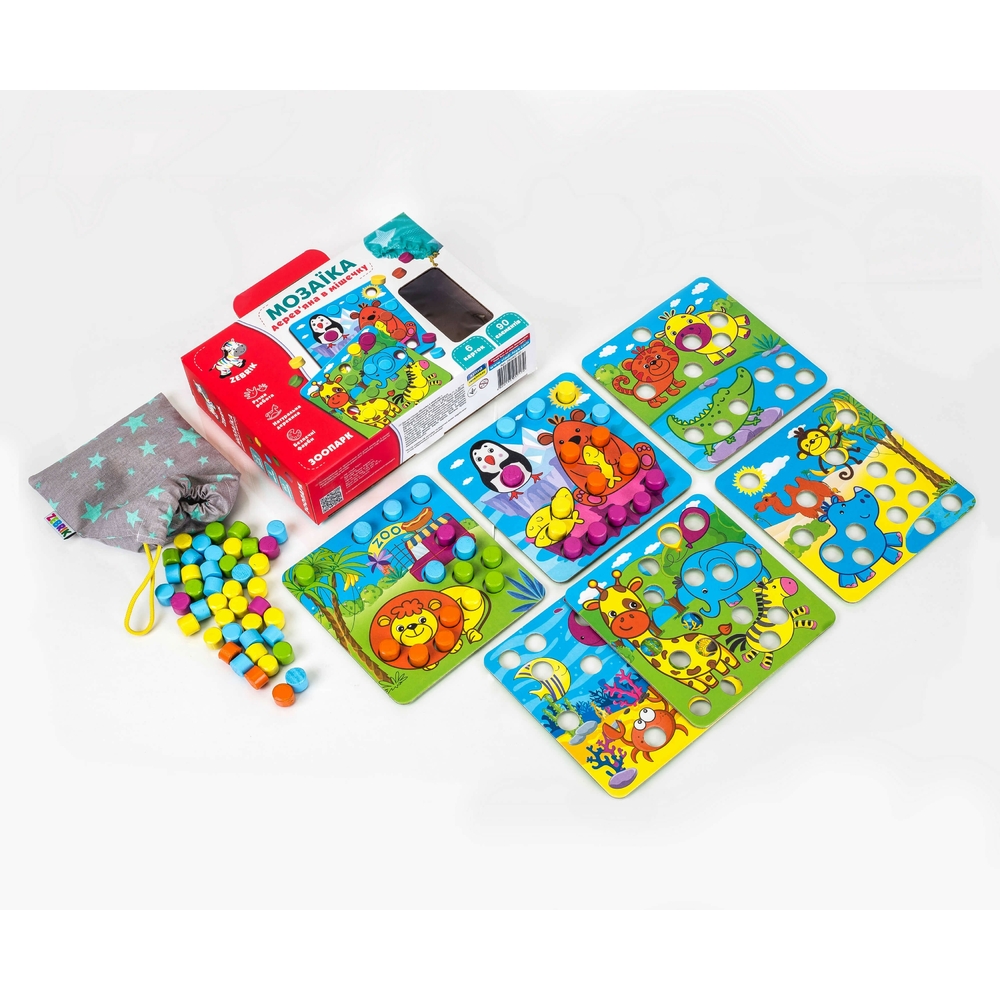 Фото, Видеообзоры мозаїка дерев'яна «зоопарк» zb2002-02