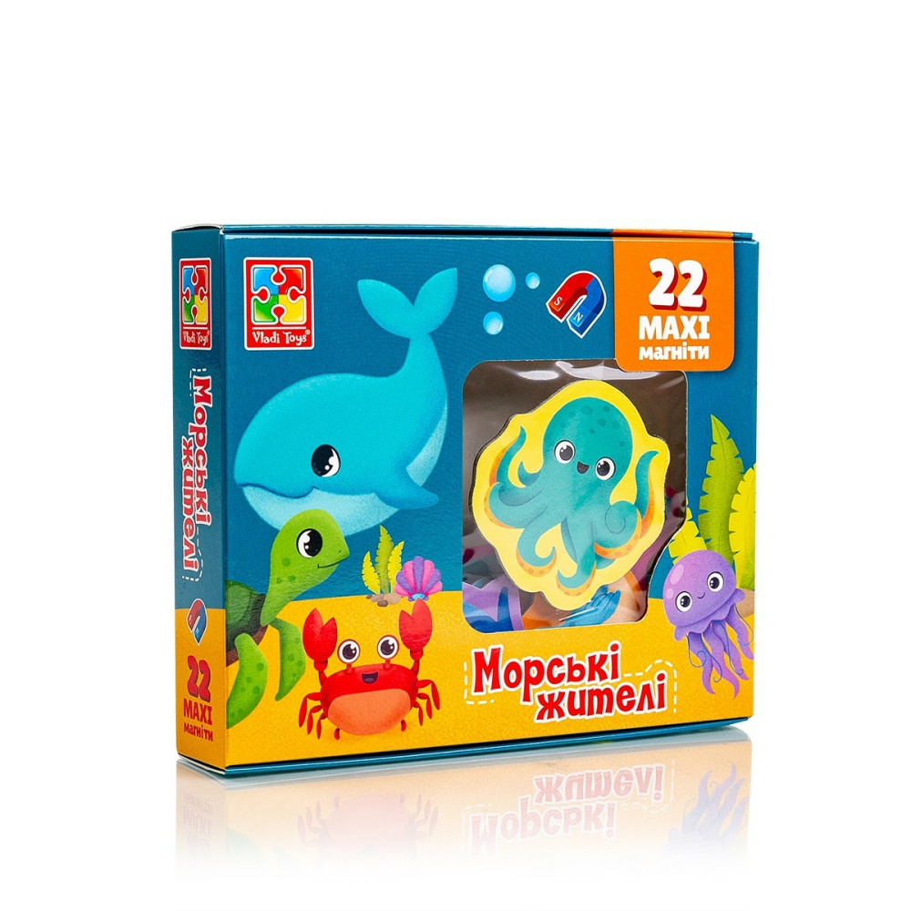 Фото, Видеообзоры набір магнітів «морські жителі» vt3106-27