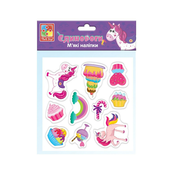 Набір для творчості м'які наліпки «Єдинороги» Vladi Toys VT4210-04