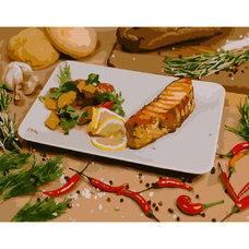 Картина за номерами Strateg ПРЕМІУМ Стейк із лосося розміром 40х50 см (GS297) Картина за номерами Strateg ПРЕМІУМ Стейк із лосося розміром 40х50 см (GS297)