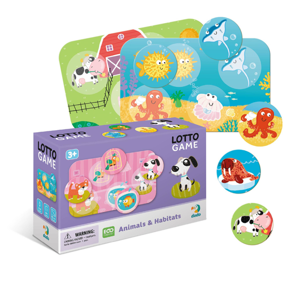 Фото, Відеоогляди настільна гра лото dodo тварини та їх середовище існування