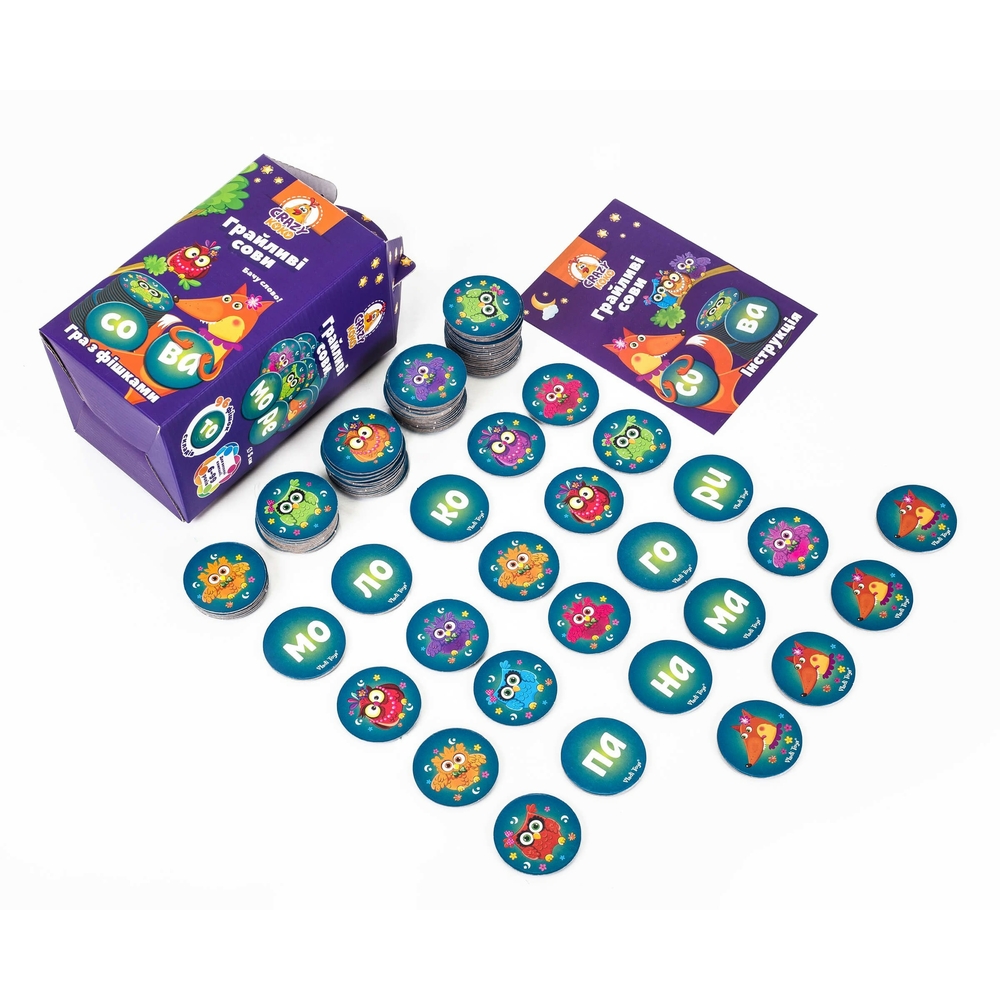 Фото, Відеоогляди гра настільна «грайливі сови. бачу слово!» vt8033-04