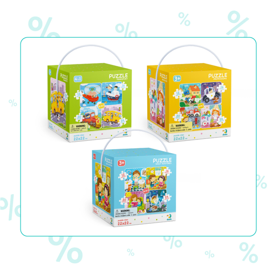 Відгуки  набір пазлів 4в1 dodo професії, транспорт, мій день