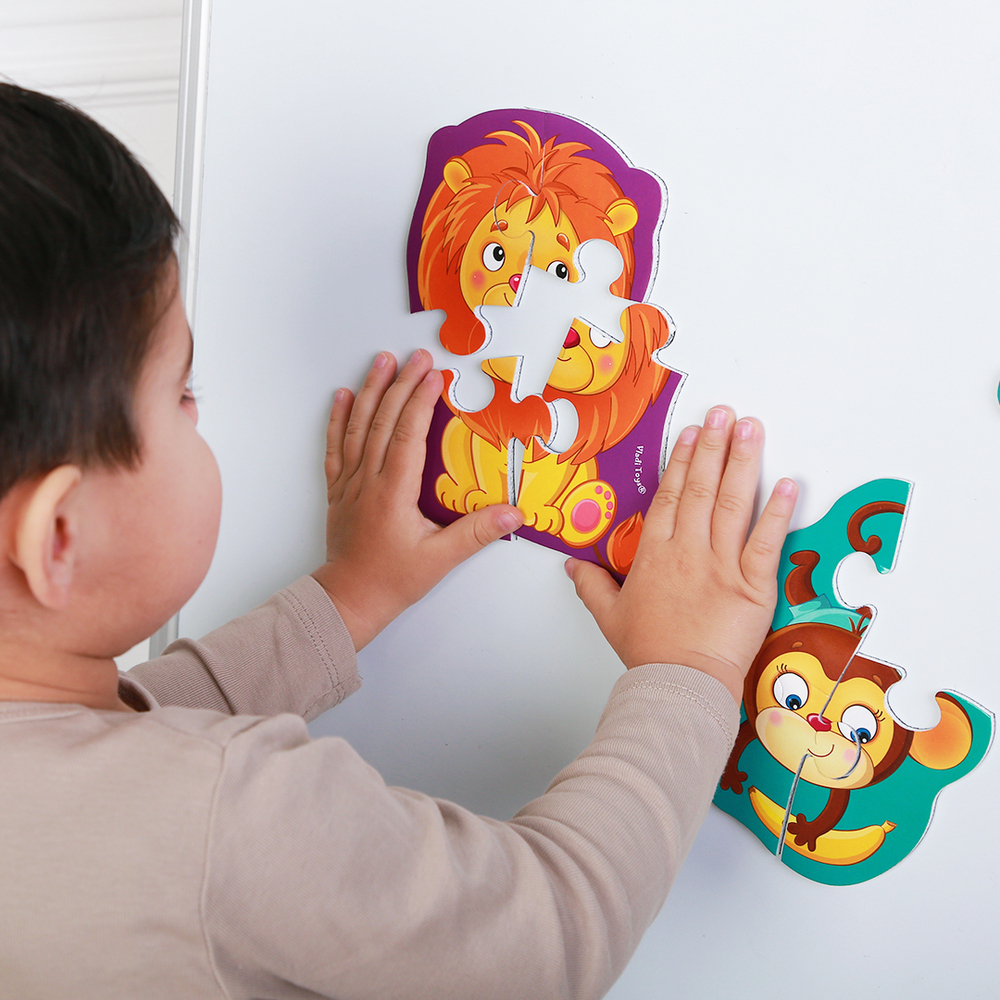 Фото, Відеоогляди магнітні бебі пазли «лев та мавпочка» vt3208-11