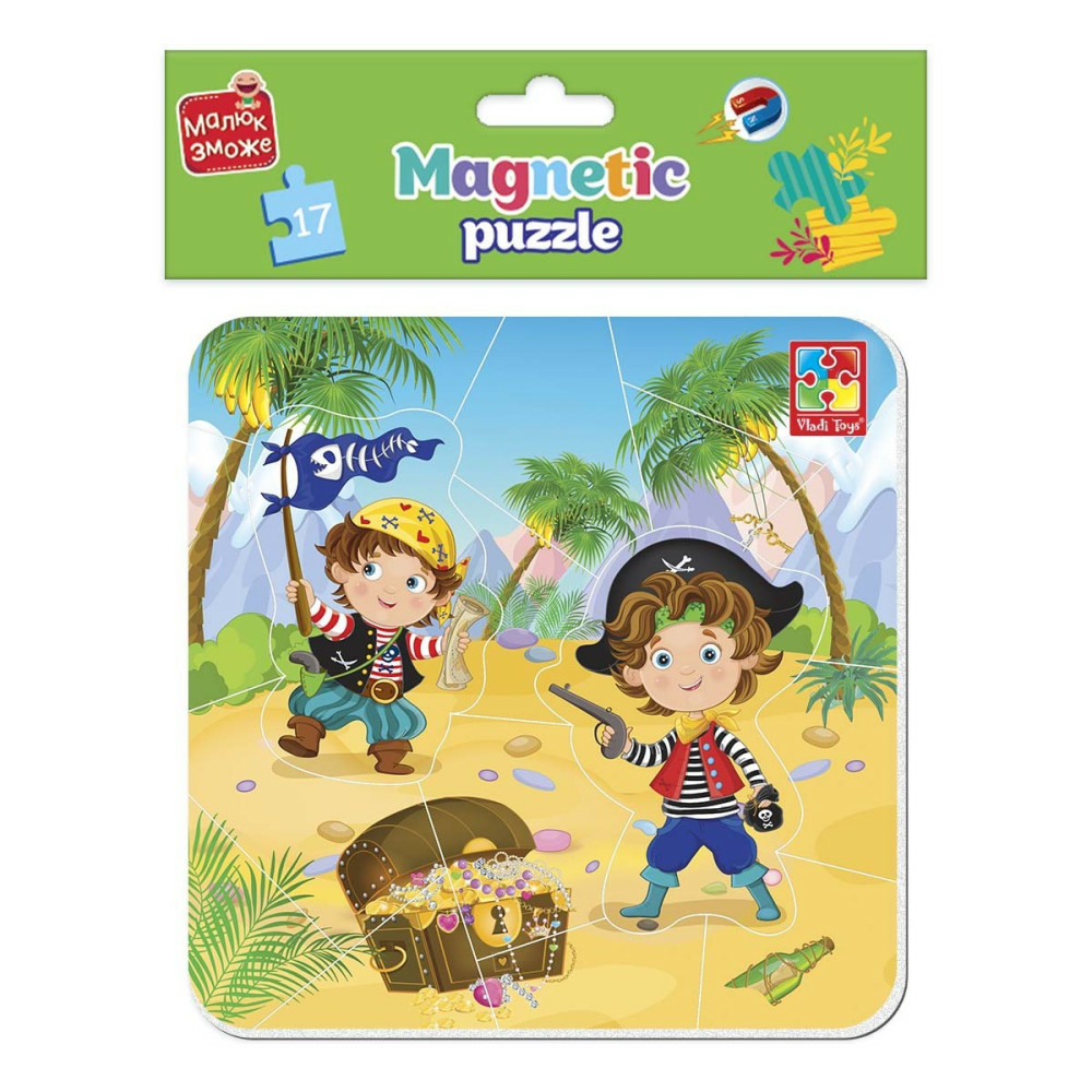 Фото, Видеообзоры гра розвиваюча vladi toys м'які магнітні пазли малюк зможе "пірати" vt3204-20