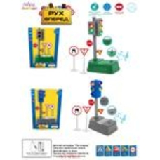 Светофор UKA-A0115-1/2 движение вперед,батар.,муз.,мир.,2виды,в кор.