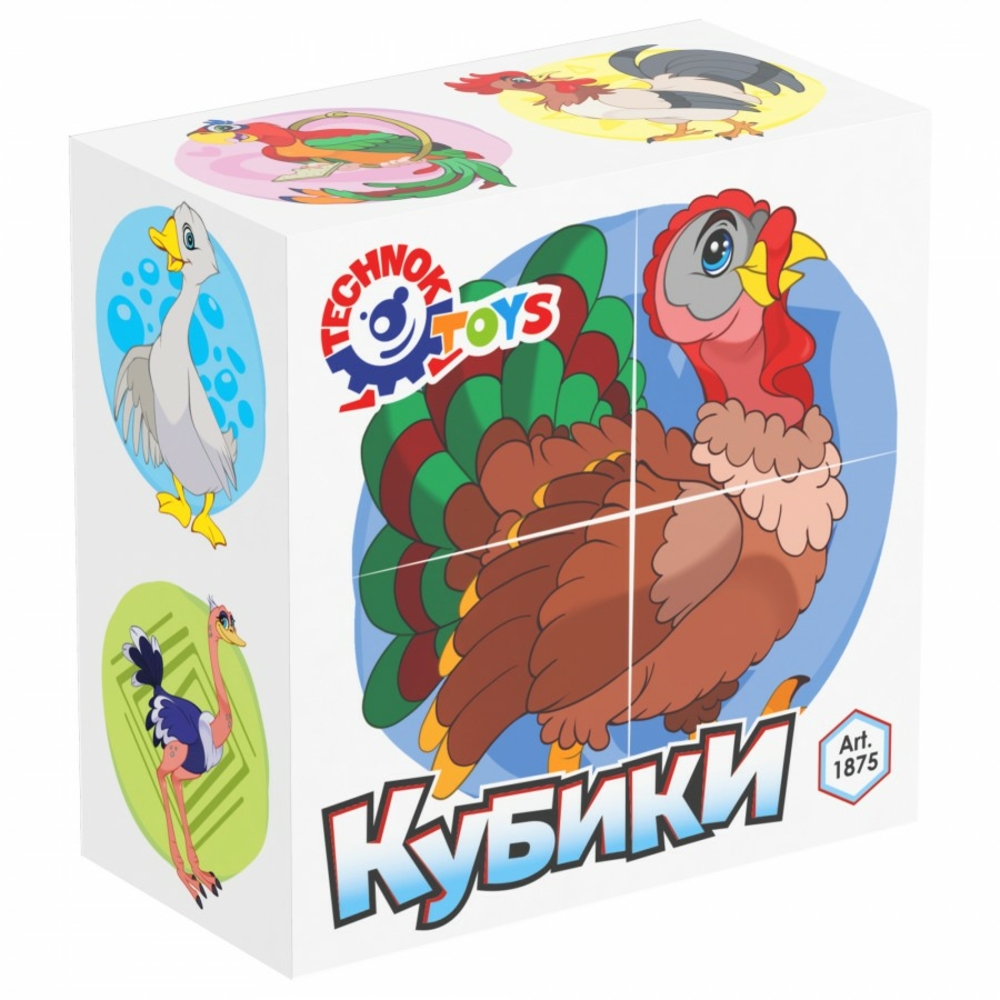 Фото, Видеообзоры іграшка кубики "птахи технок", арт.1875