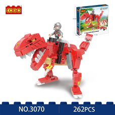 Конструктор Cogo 3 в 1 Creative player 3070, Creator, машина, робот, динозавр, 262 дет., фігурка, пластиковий,