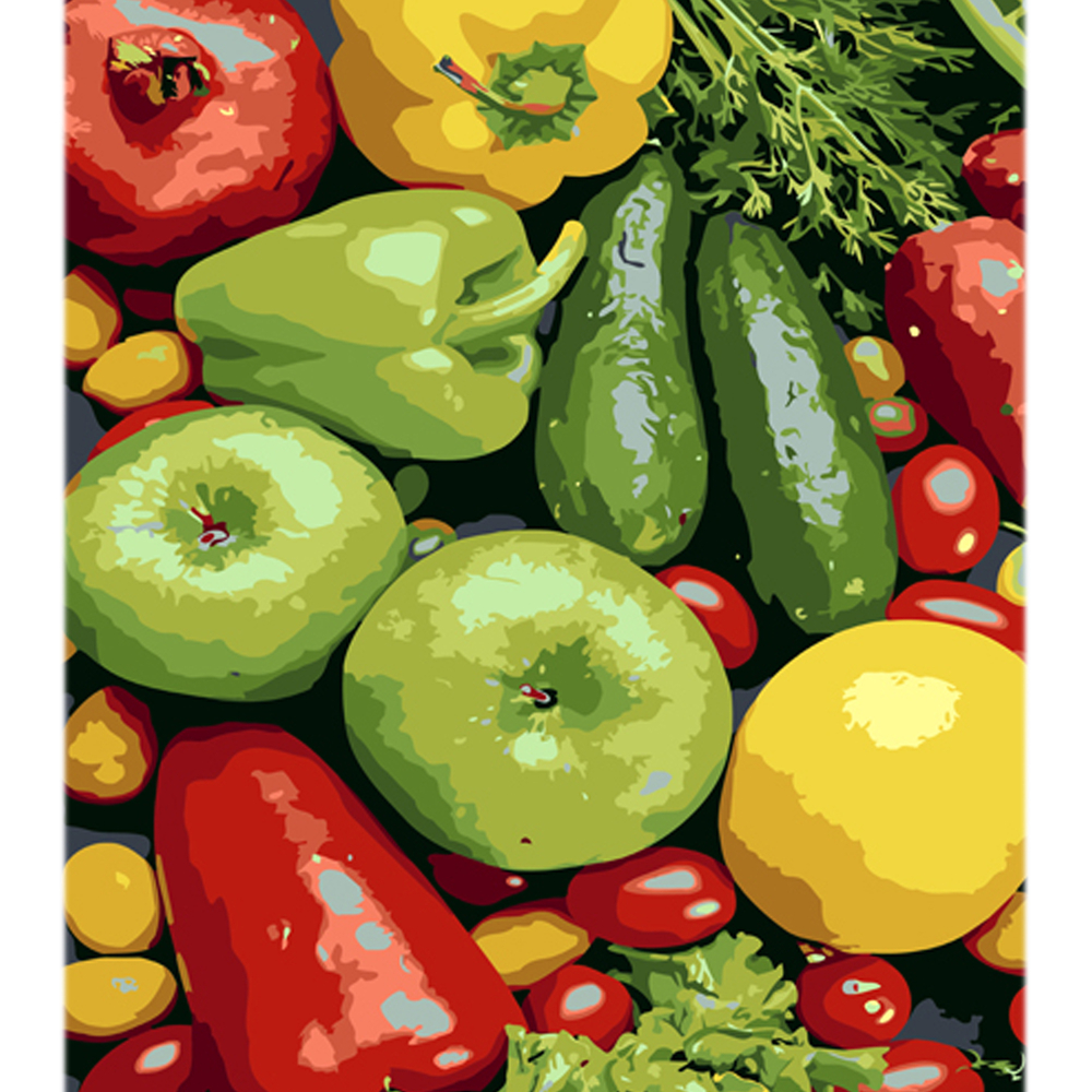 Фото, Видеообзоры картина за номерами strateg преміум вітамінна палітра з лаком та з рівнем розміром 30х40 см (ly71)