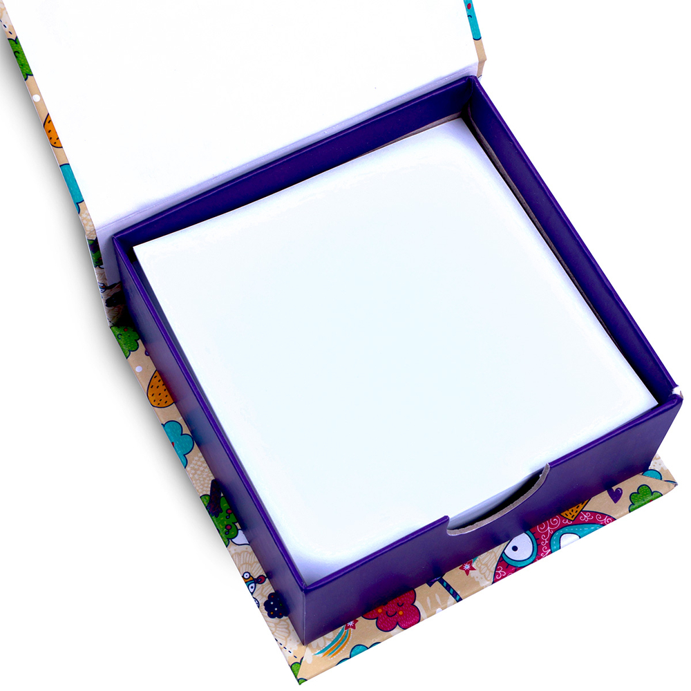 Фото, Видеообзоры картонний бокс з папером для нотаток 90х90мм vt9901-82