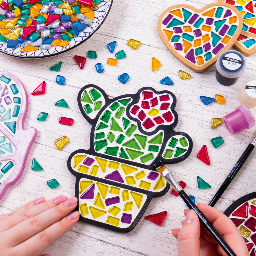 Фото, Відеоогляди набір для творчості mosaaro кришталеве скло мозаїка "кактус" ma2006