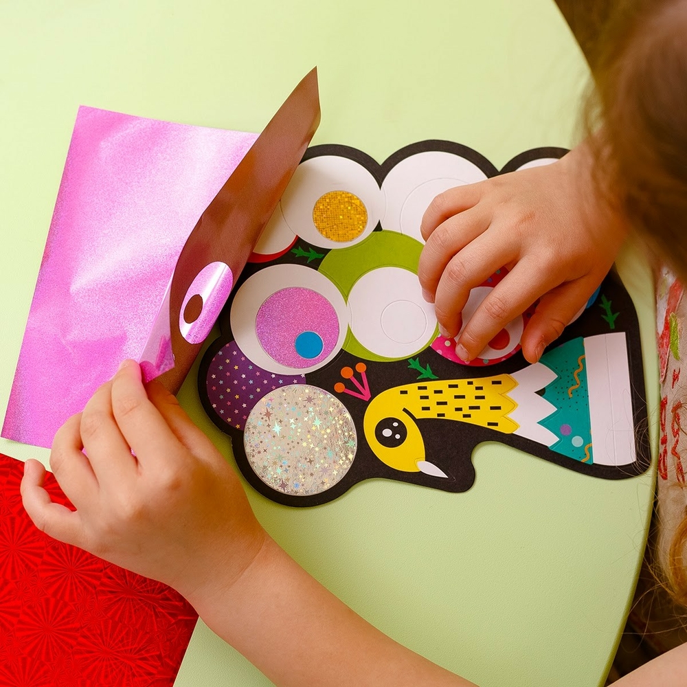 Фото, Відеоогляди набір для творчості з фольгою «foil craft. птахи» vladi toys vt4433-12