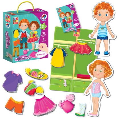 Фото, Видеообзоры гра настільна vladi toys магнітна одягалка. олівер і мія vt3702-12