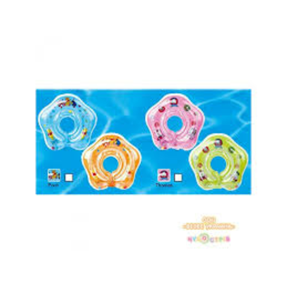 Круг MS 0640 (50шт) для купання дітей, 43см,на замочку,ручки 2шт,4кол,в кульку, 16-18-3см