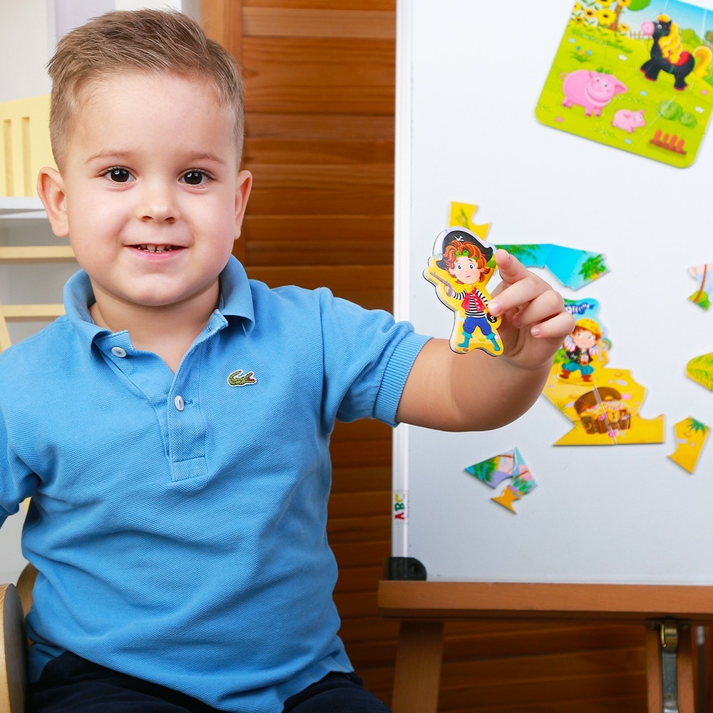Фото, Видеообзоры гра розвиваюча vladi toys м'які магнітні пазли малюк зможе "пірати" vt3204-20