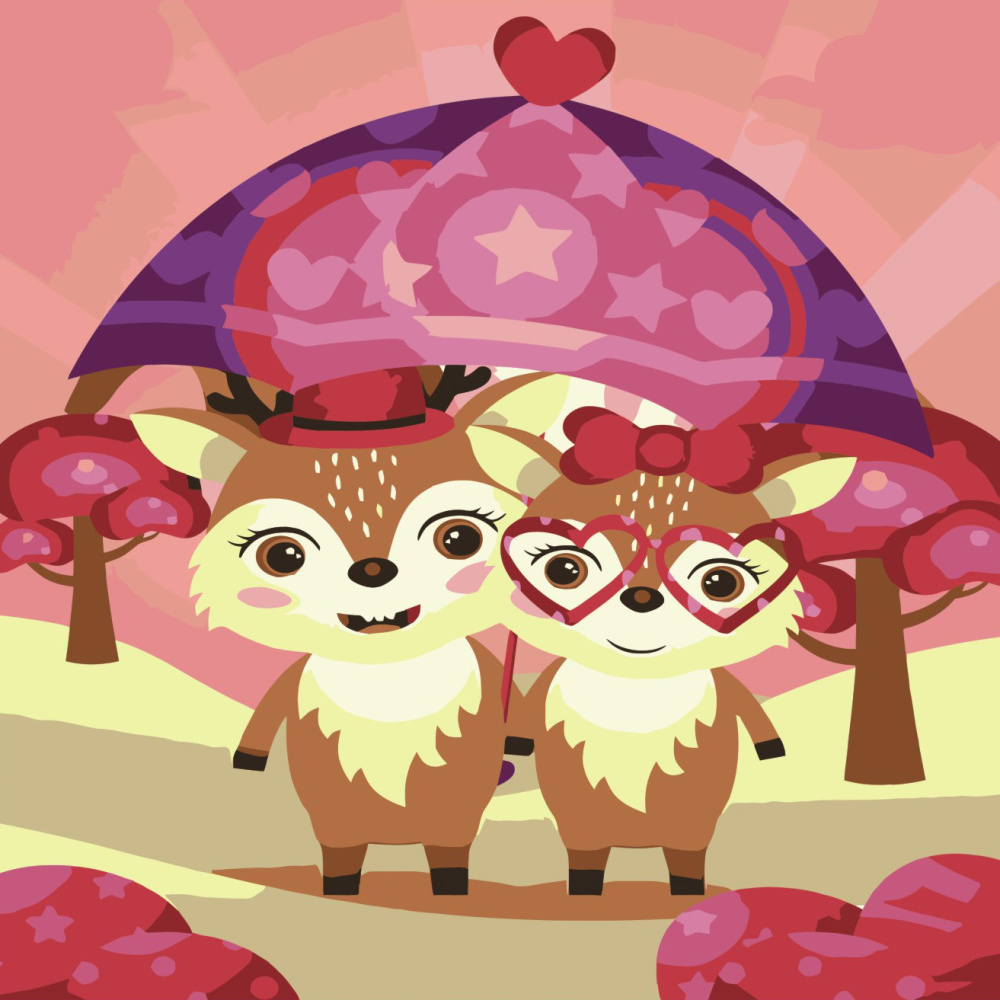 Фото, Видеообзоры картина за номерами strateg преміум під паросолькою з лаком розміром 30х30 см es057