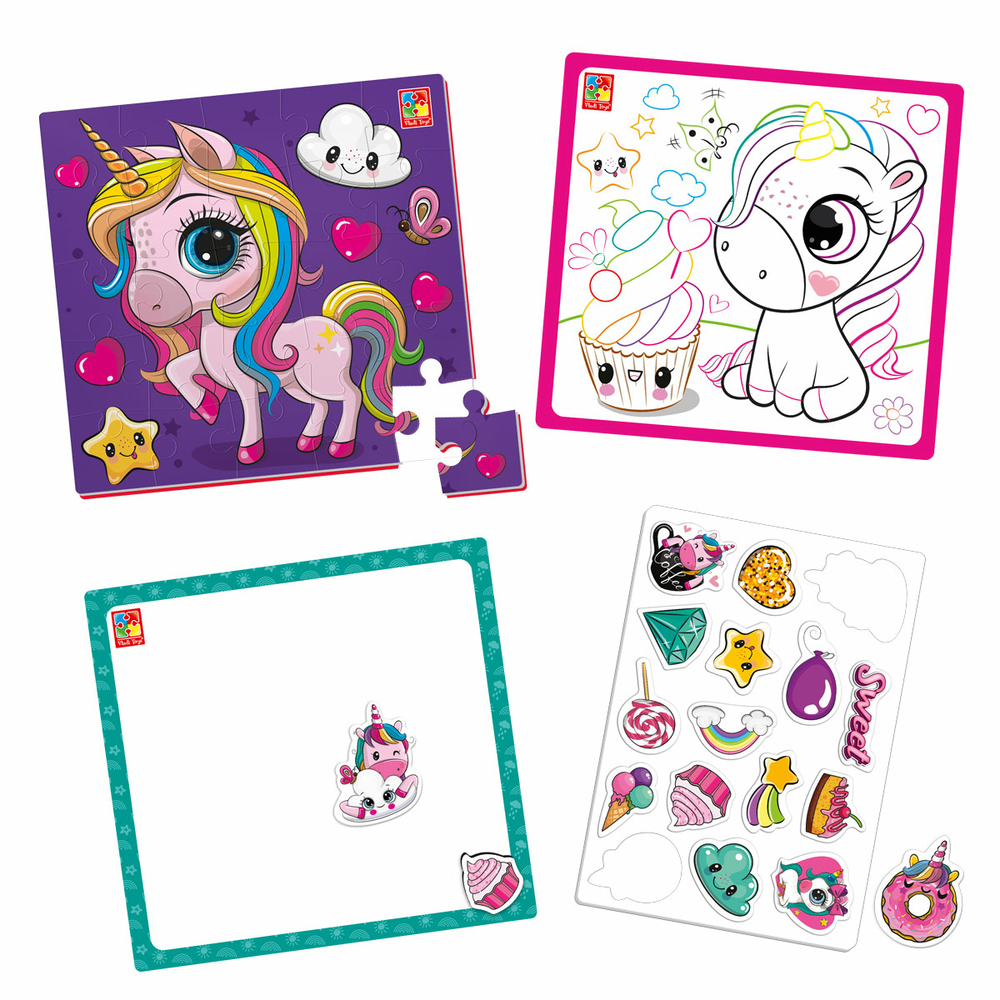 Фото, Відеоогляди набір для творчості vladi toys 4 в 1. райдужні єдиноріжки. vt4210-13