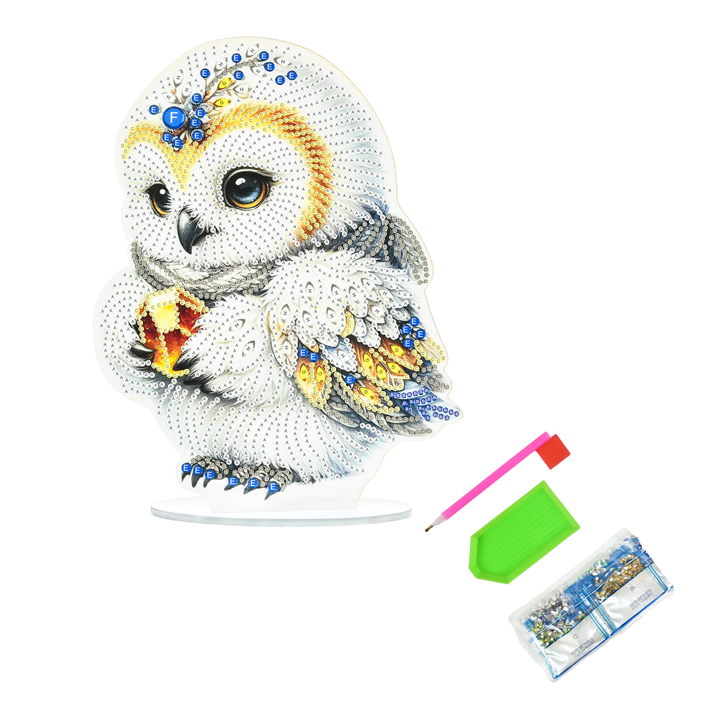 Фото, Відеоогляди алмазна мозаїка strateg преміум маленький мудрець на підставці розміром 25х25 см (yklz15282)