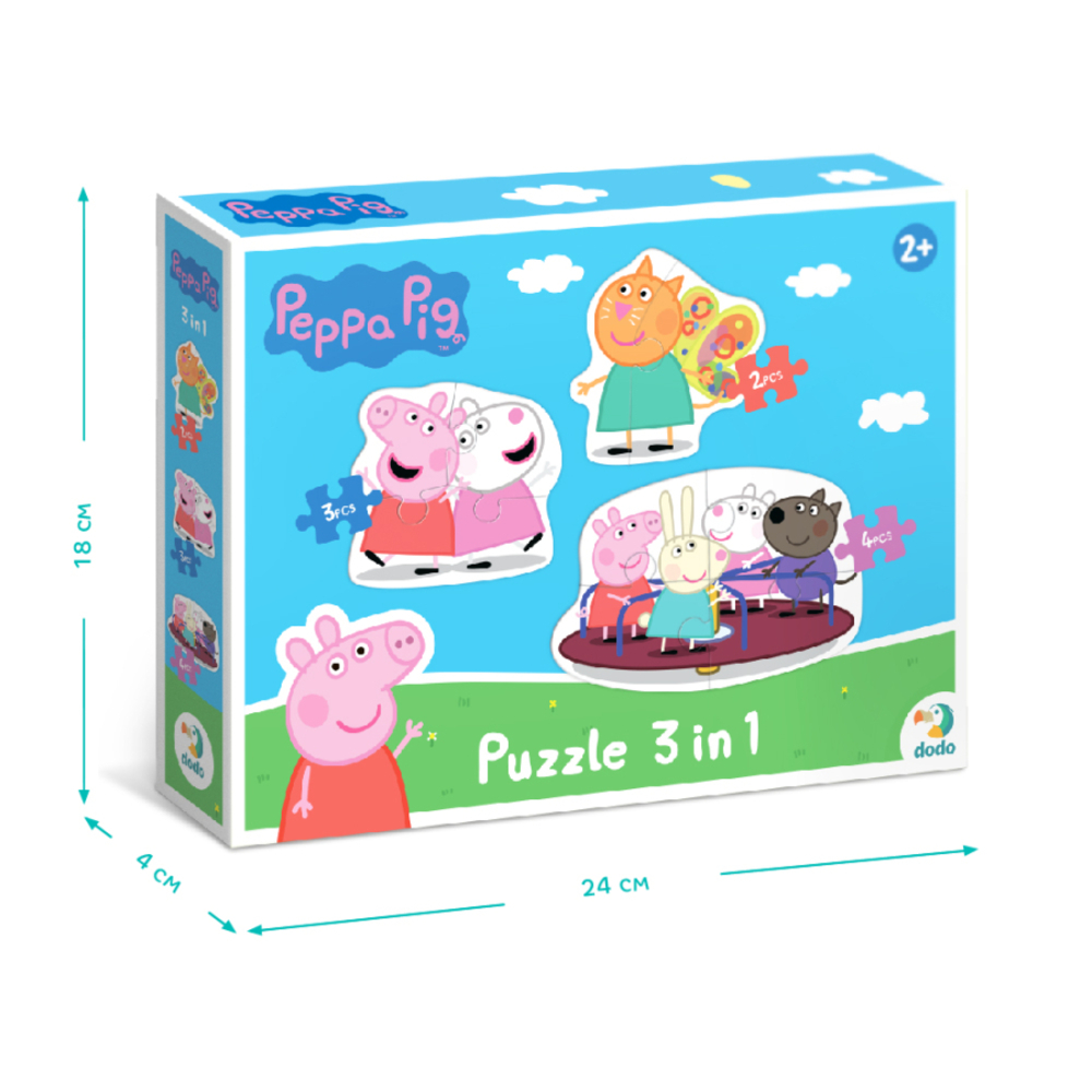 Фото, Відеоогляди пазл 3в1 dodo peppa pig пеппа та її друзі