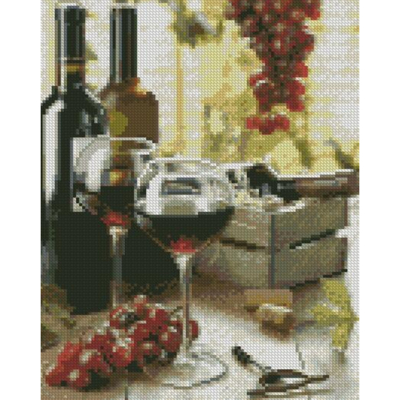 Отзывы  алмазна мозаїка strateg преміум вино у келихах розміром 30х40 см hx446