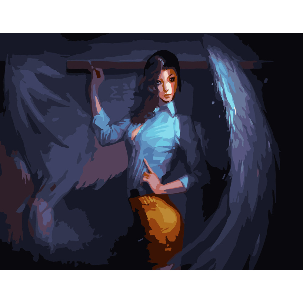 Фото, Видеообзоры картина за номерами strateg преміум янгол-вчитель розміром 40х50 см (gs348)