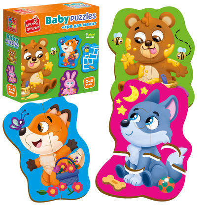 Фото, Відеоогляди гра розвиваюча vladi toys пазли картонні з грою. лісові звірі. vt1722-26