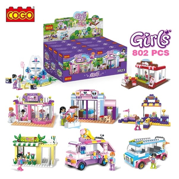 Конструктор COGO Girls Модний магазин 3023, fashion shop, 85-107 деталей, фігурки, блоковий, 8 в 1 сумісний