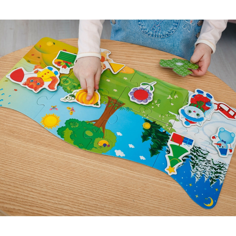 Фото, Видеообзоры пазл з липучками «4 сезони» для найменших vt2907-04