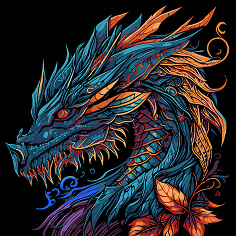 Фото, Відеоогляди картина за номерами strateg преміум могутній дракон на чорному фоні розміром 30х30 см (sh3030-20)