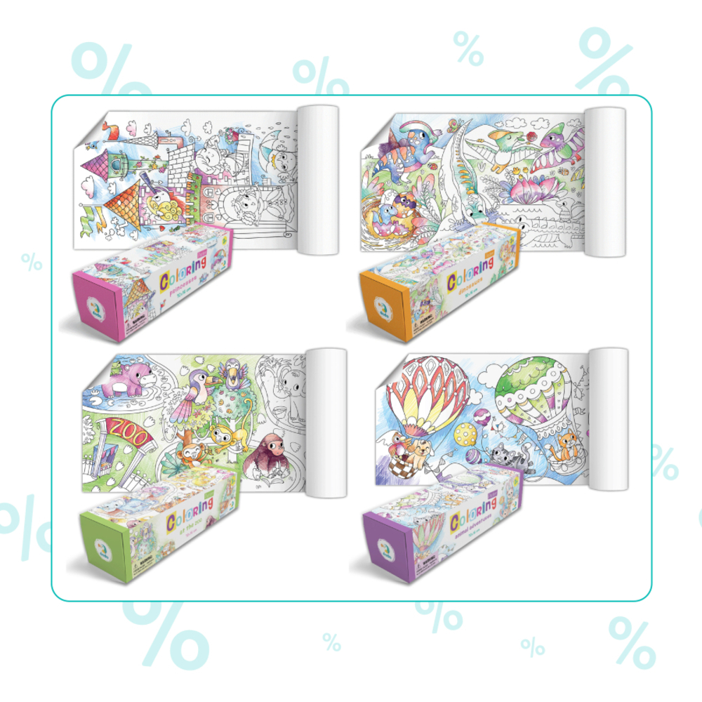 Фото, Відеоогляди набір розмальовок dodo зоопарк, динозаври, принцеси, тваринки