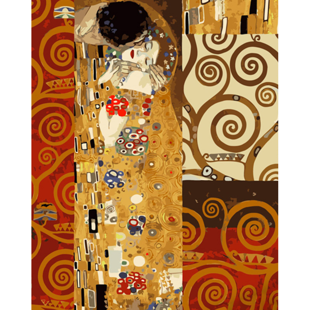 Фото, Відеоогляди картина за номерами strateg преміум помаранчевий поцілунок з лаком та з рівнем розміром 40х50 см (gs1412)