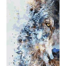 Картина за номерами Strateg ПРЕМІУМ Погляд ватажка з лаком розміром 40х50 см SY6063