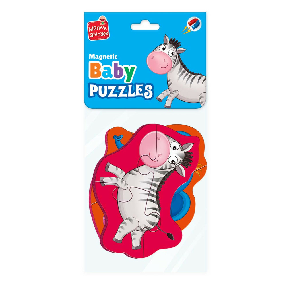 Фото, Відеоогляди магнітні бебі пазли «слоник та зебра» vt3208-12