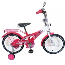 Велосипед 2-х коліс 16 '' 141606-P (1шт) з дзвінком, дзеркалом, з вставками в колесах