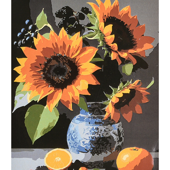 Картина за номерами Strateg ПРЕМІУМ Смак сонця і літа з лаком та рівнем розміром 40х50 см (VA-4646)