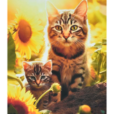 Алмазна мозаїка Strateg ПРЕМІУМ Мама і котик серед соняхів розміром 40х50 см (SK88289) Алмазна мозаїка Strateg ПРЕМІУМ Мама і котик серед соняхів розміром 40х50 см (SK88289)