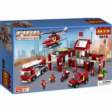 Конструктор COGO Міська пожежна бригада, арт. 3616, City Service fire station, 827 деталей