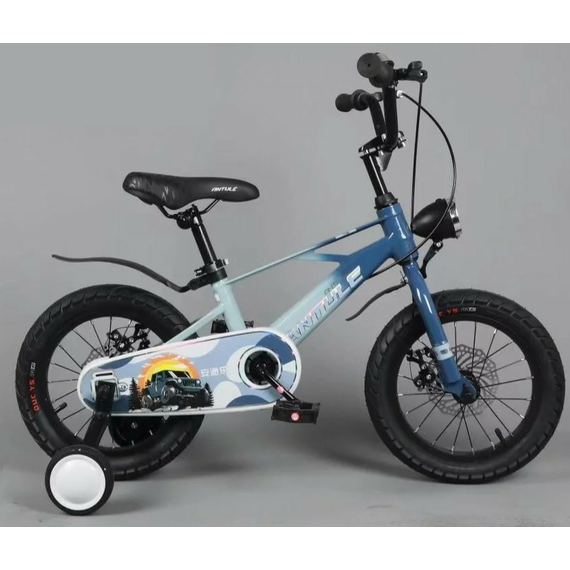 Дитячий двоколісний велосипед МВ-002 14" ЛЮКС з ліхтариком, різні кольори