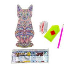 Алмазна мозаїка 13 Кошеня на підставці 30*30см