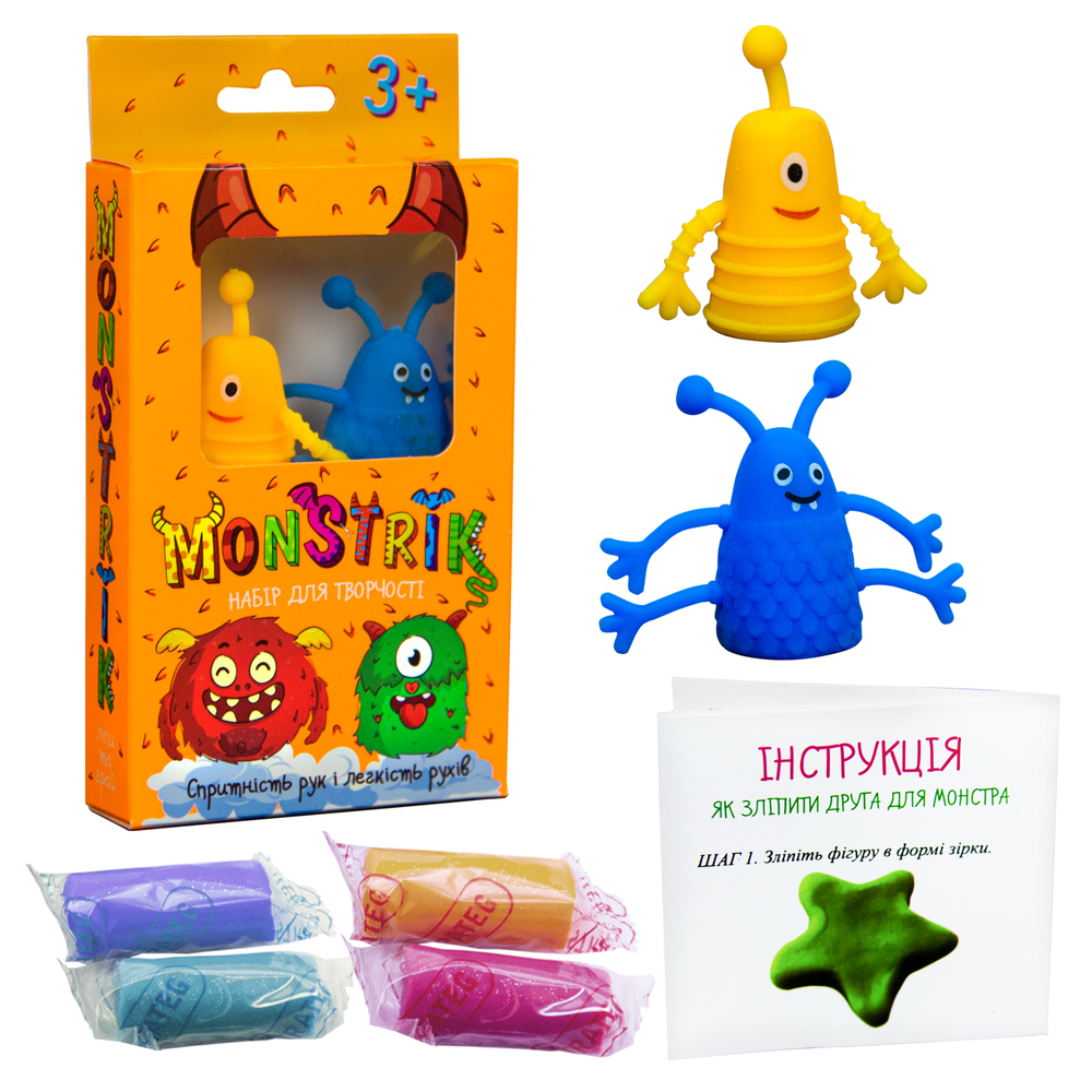 Фото, Відеоогляди набір для творчості strateg монстрик українською мовою (71823)