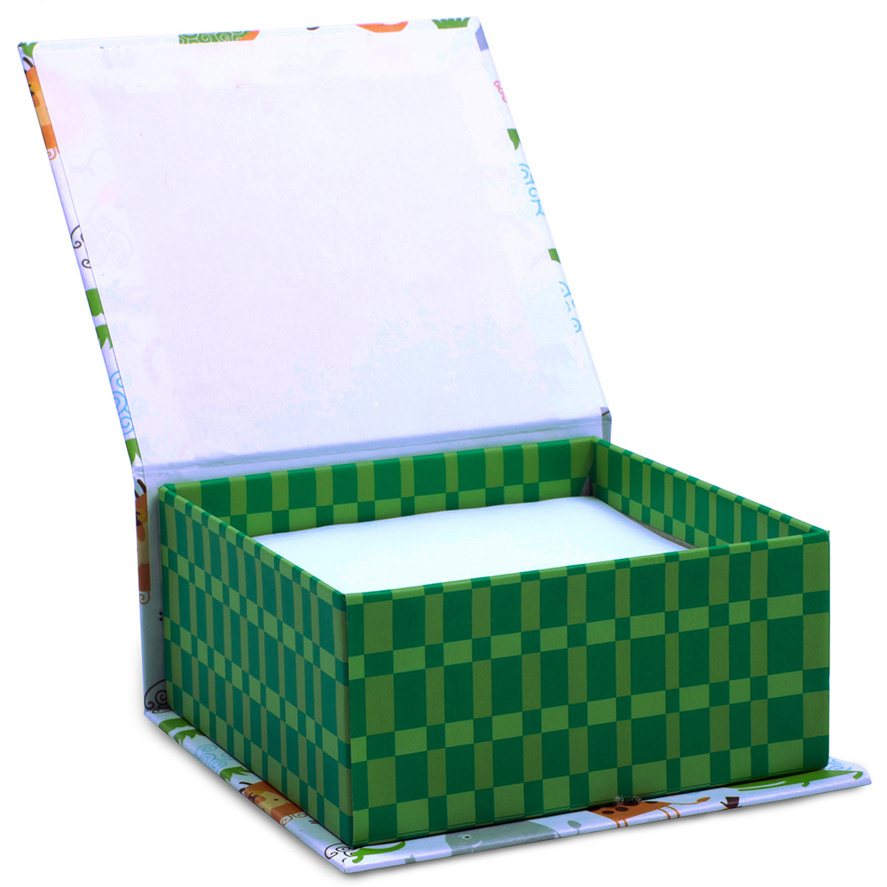 Фото, Видеообзоры картонний бокс з папером для нотаток 90х90мм vt9901-81