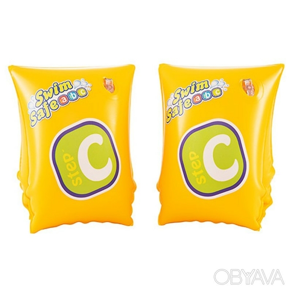 Нарукавники 32033 (36шт) желтые,25-15см,возд камеры 2шт,3-6лет,в кор-ке,19-12-3см