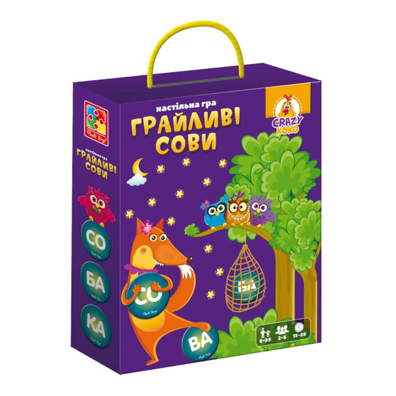 Відгуки  гра настільна vladi toys розважальна. грайливі сови. бачу слово! vt8033-08