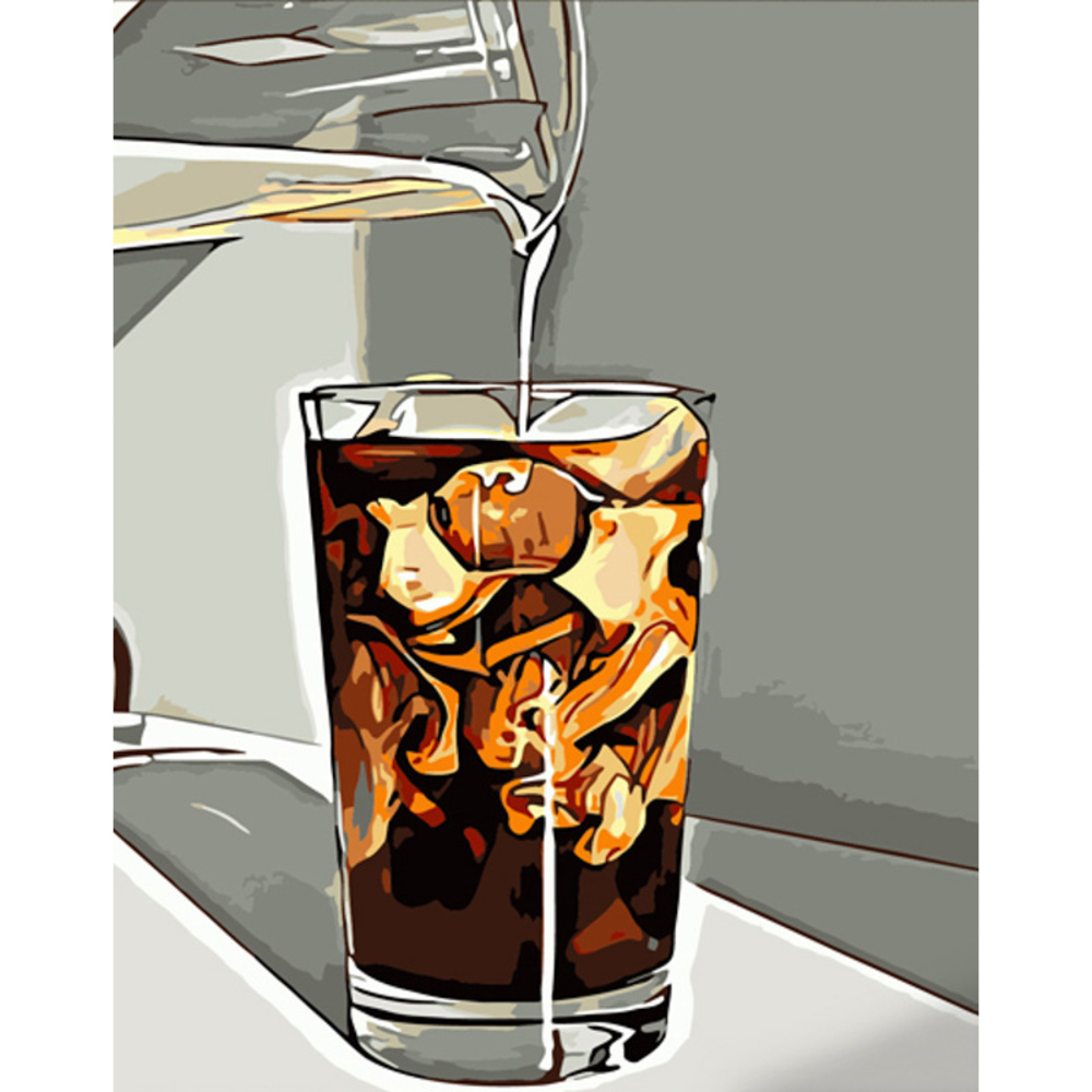 Фото, Видеообзоры картина за номерами strateg преміум кола з льодом розміром 40х50 см (dy343)