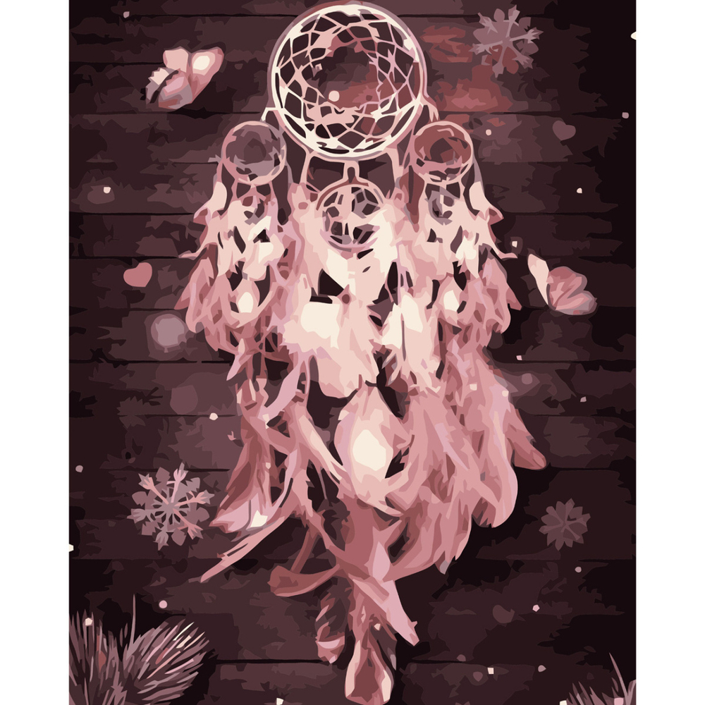 Фото, Відеоогляди картина за номерами strateg преміум ловець снів з лаком розміром 40х50 см va-3739