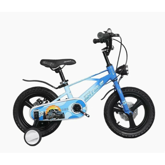 Дитячий двоколісний велосипед магнієвий МВ-007 14" ЛЮКС з ліхтариком, різні кольори